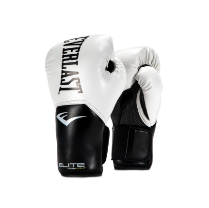 GUANTES PARA BOXEO EVERLAST - Blanco & Negro, 8 oz